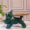 Bulldog Luxury Storage Butler Sculpture - Oak Inside