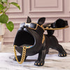 Bulldog Luxury Storage Butler Sculpture - Oak Inside