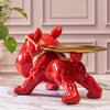 Bulldog Luxury Storage Butler Sculpture - Oak Inside