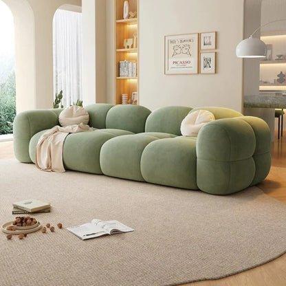 Bumble Bee Premium Sofa Set in Suede - Oak Inside