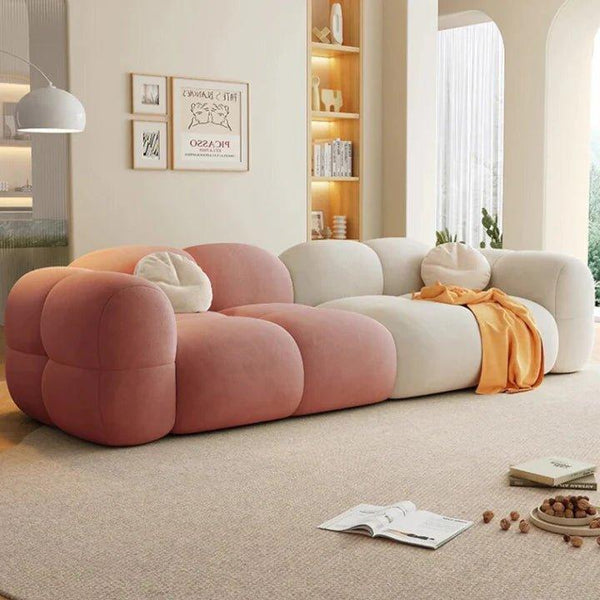 Bumble Bee Premium Sofa Set in Suede - Oak Inside