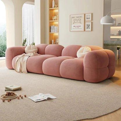 Bumble Bee Premium Sofa Set in Suede - Oak Inside