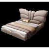 Butterfly Luxury Upholstered Bed in Leatherette - Oak Inside