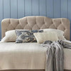 Cameo Luxury Upholstered Bed in Suede - Oak Inside