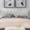 Cameo Luxury Upholstered Bed in Suede - Oak Inside