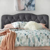 Cameo Luxury Upholstered Bed in Suede - Oak Inside