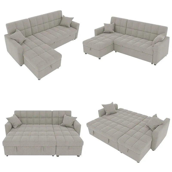 Confy Sofa Cum Bed In Suede - Oak Inside