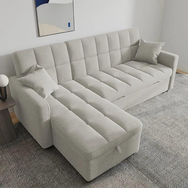 Confy Sofa Cum Bed In Suede - Oak Inside