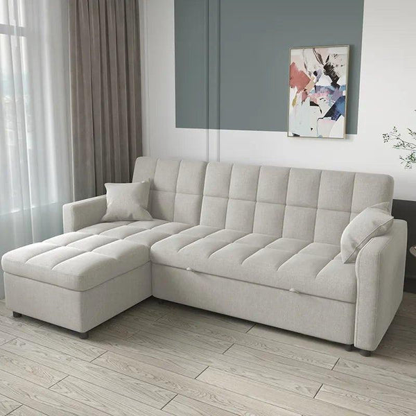 Confy Sofa Cum Bed In Suede - Oak Inside