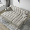 Confy Sofa Cum Bed In Suede - Oak Inside