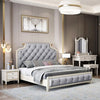 Cosco Premium Upholstered Bed in Suede - Oak Inside