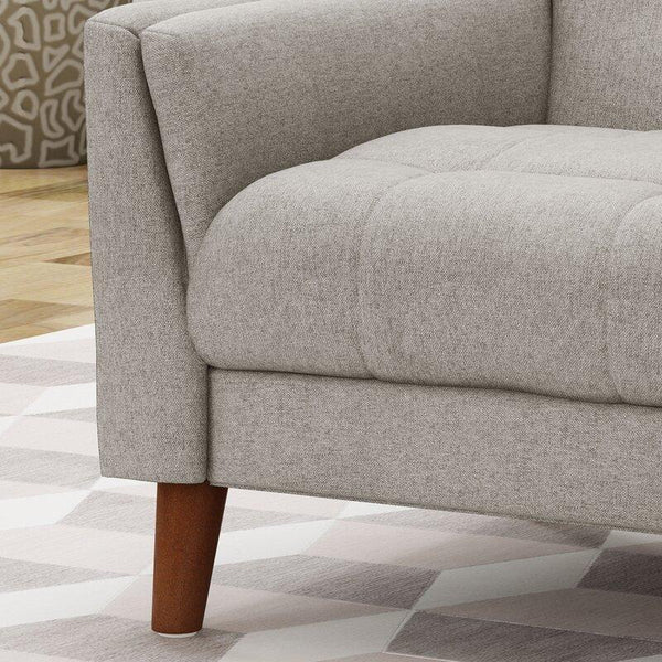 Cosmo Luxury Accent Chair In Cotton - Oak Inside