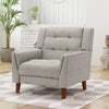 Cosmo Luxury Accent Chair In Cotton - Oak Inside