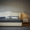 Crave Luxury Upholstered Bed in Leatherette - Oak Inside