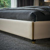 Crave Luxury Upholstered Bed in Leatherette - Oak Inside