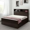 Denver Luxury Wooden Bed In PU Polish - Oak Inside