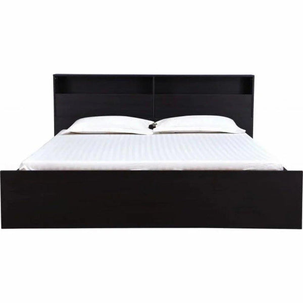 Denver Luxury Wooden Bed In PU Polish - Oak Inside