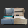 Dexter Luxury Upholstered Bed in Leatherette - Oak Inside