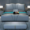 Dexter Luxury Upholstered Bed in Leatherette - Oak Inside