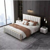 Dexter Premium Upholstered Bed in Leatherette - Oak Inside