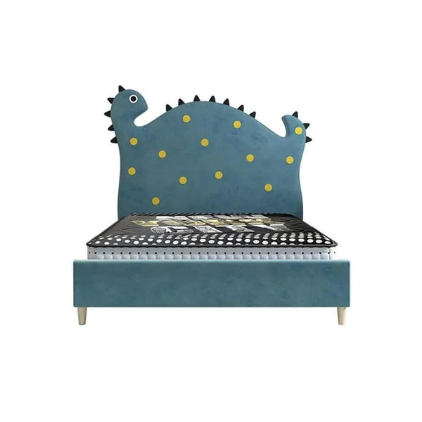 Dino Luxury Upholstered Bed Without Storage in Suede - Oak Inside