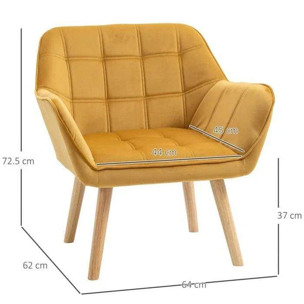 Dolcy Luxury Accent Chair In Suede - Oak Inside