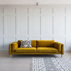 Eva Luxury Mid - Century Sofa In Suede - Oak Inside