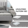 Extrey Premium Upholstered Bed Without Storage In Suede - Oak Inside