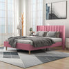 Extrey Premium Upholstered Bed Without Storage In Suede - Oak Inside