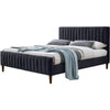 Florence Luxury Upholstered Bed Without Storage in Suede - Oak Inside