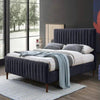 Florence Luxury Upholstered Bed Without Storage in Suede - Oak Inside