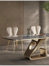 Fusion Premium Dinning Table Set In Stainless Steel 304 - Oak Inside