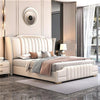 Galaxy Luxury Upholstered Bed in Leatherette - Oak Inside