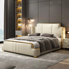 Gello Premium Upholstered Bed in Leatherette - Oak Inside