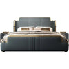 Gello Premium Upholstered Bed in Leatherette - Oak Inside