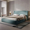 Glam Luxury Upholstered Bed In Suede - Oak Inside