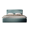 Glam Luxury Upholstered Bed In Suede - Oak Inside