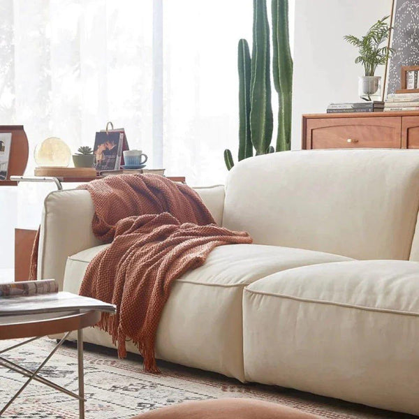 Go Pro Leon Luxury Mid - Century Sofa In Suede - Oak Inside