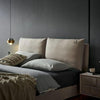 Go Pro Luxury Upholstered Bed in Suede - Oak Inside