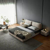 Go Pro Luxury Upholstered Bed in Suede - Oak Inside