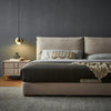 Go Pro Luxury Upholstered Bed in Suede - Oak Inside