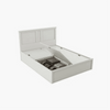 Helios PU Polish Bed In White Color - Oak Inside