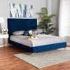 Hexa Premium Upholstered Bed Without Storage In Suede - Oak Inside