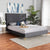 Hexa Premium Upholstered Bed Without Storage In Suede - Oak Inside