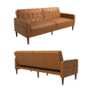 Hickup Luxury Sofa Set in Leatherette - Oak Inside