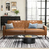 Hickup Luxury Sofa Set in Leatherette - Oak Inside