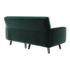 Honbay Luxury Mid - Century Sofa In Suede - Oak Inside