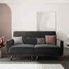 Honbay Luxury Mid - Century Sofa In Suede - Oak Inside