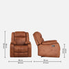 Jack Upholstered 1 Seater Recliner In Leatherette - Oak Inside