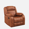 Jack Upholstered 1 Seater Recliner In Leatherette - Oak Inside